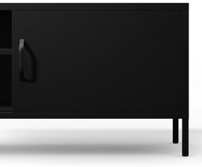 Szafka RTV długa XL czarna ROSARIA 1700 x 400 x 500