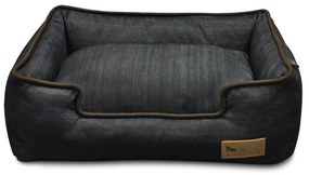 Ciemnoniebieskie legowisko dla psów 100x75 cm Lounge Bed Denim Medieval Blue / Dark Chocolate L – P.L.A.Y.