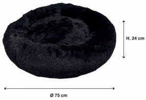 Czarne legowisko dla psów ø 75 cm – Love Story