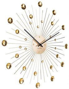 Zegar ścienny z kryształków w kolorze złota Karlsson Sunburst