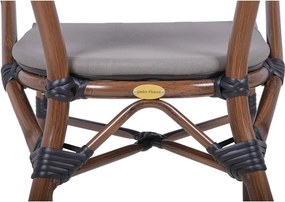 Beżowe metalowe krzesło ogrodowe Toskana – Garden Pleasure