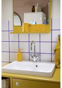 Musztardowy organizer łazienkowy na waciki z żywicy polimerowej Tom Tailor T-Color Bath – Wenko