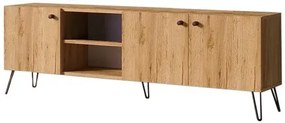 Szafka RTV w stylu loft dąb craft - Zorina 10X
