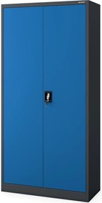 Socjalna szafa ubraniowa Dawid 90x45x185 cm, antracyt/niebieski