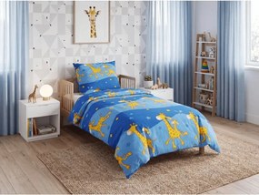 PrzytulneMieszkanie.pl PrzytulneMieszkanie.pl Pościel z kory ŻYRAFA niebieska