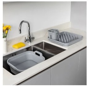 Szary ociekacz na sztućce z tworzywa z recyklingu Addis Eco Range