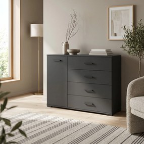 Komoda ALBANO 120 cm do Salonu Sypialni Czarny