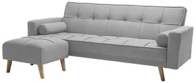 Szara rozkładana sofa NESTOR VELVET