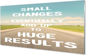 Szklany Panel Napis na Łące pod Niebem