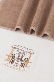 Ręczniki kuchenne CAFE, 2 szt Kremowy / Beżowy Zestaw (2szt., 40x60 cm)