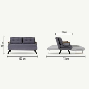 Sofa rozkładana Sando 2 musztardowy