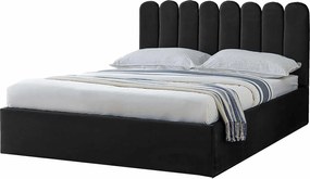 Tapicerowane łóżko Venezia 130x212x90 cm, powierzchnia spania 120x200 cm, schowek, podnośnik, tkanina Monolith szary