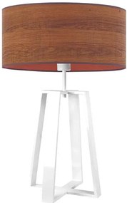 Skandynawska lampka nocna na białym stelażu - C6-W38