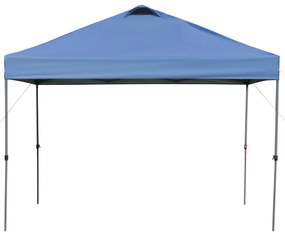 Outsunny Pawilon ogrodowy, składany pawilon, namiot festynowy, namiot ogrodowy w zestawie z kołkami i linami, tkanina Oxford, 2,95 x 2,95 x 2,64 m, Niebieski