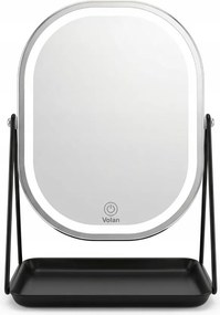 Lusterko Do Makijażu PREMIUM METALOWE Kosmetyczne PODŚWIETLANE LED | VOLAN
