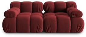 Czerwona aksamitna sofa 188 cm Bellis – Micadoni Home