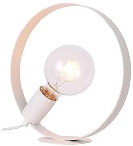 Biała lampa stołowa w stylu skandynawskim - V057-Elegio