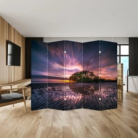 Parawan - Drzewo na plaży (210x170 cm)