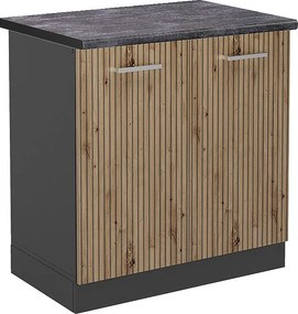 Szafka pod zlew dąb rzemieślniczy 80x60x81.6 r-line