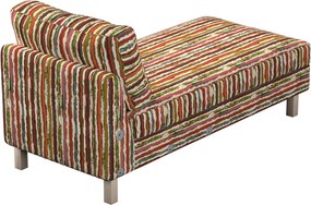 Pokrowiec na szezlong Karlstad dostawka, krótki kolor wielokolorowy tkanina strukturalna, wzorzysta