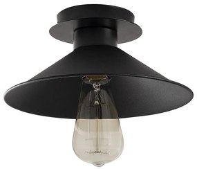 Czarna lampa sufitowa z metalowym kloszem ø 24 cm Berceste – Opviq lights