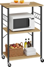 Stolik pomocniczy na kółkach z 3 półkami TAYLOR ARTISAN 60x40 cm