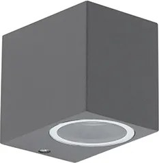 Zestaw 2 nowoczesnych lamp ściennych ciemnoszarych IP44 - Baleno