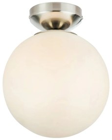 Lampa sufitowa w biało-srebrnym kolorze ze szklanym kloszem Stintino – Markslöjd