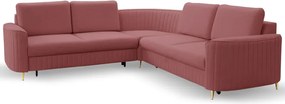 Narożnik LAREN nowoczesna sofa z funkcją spania pojemnik na pościel lewa strona CASTEL 59 251x251x85 cm