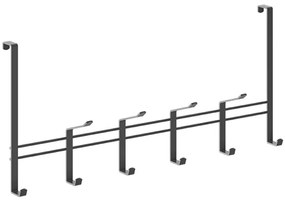 Czarny metalowy wieszak na drzwi 45 cm Lava – Metaltex