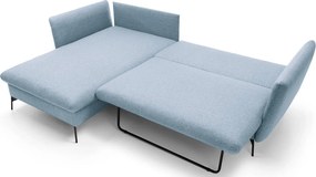 Niebieski narożnik nowoczesny z funkcją spania L5-B08