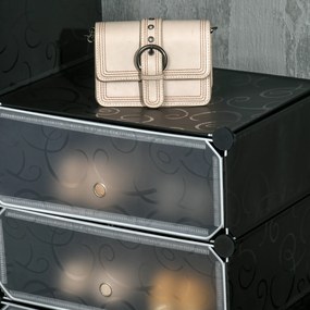 HOMCOM Regał na buty, 12 skrzynek na 24 pary butów, Plastik, Czarny+Biały