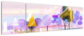 Obraz - Abstrakcja, krajobraz (170x50 cm)