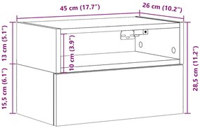 Szafka nocna minimalistyczna przydymiony dąb K0-F94