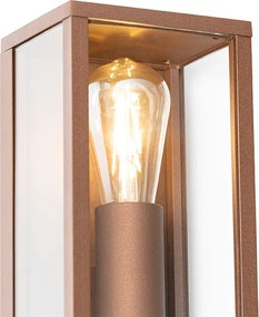 Industrialna lampa ścienna rdzawo-brązowa 38 cm 2-światłowa IP44 - Charlois