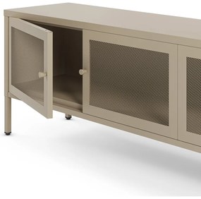 Kremowa metalowa szafka pod TV 160x50x35 cm Fayna – Marckeric