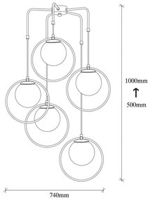 Czarna metalowa lampa wisząca Opviq lights Satyros