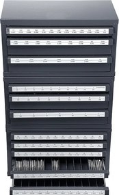 Organizer do Dystrybutora SucceBuy Wierteł, Szafa 3 Części, Trzy Szuflady i Pięć Szuflad do Średnicy Drutu #1 do #60, Składowanie Stapialne