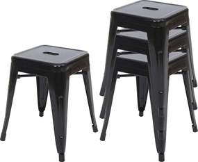 Taboret MCW-A73 (zestaw 4 sztuk),  czarny