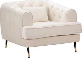 Kremowy fotel Praga – Mauro Ferretti