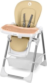 Lionelo - Krzesełko do karmienia LINN PLUS białe/beżowe