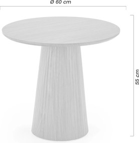 Stolik kawowy okrągły Stellis 60 cm - orzech