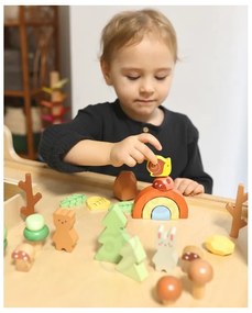 Tooky toy zestaw leśny układanka w stosy klocki figurki