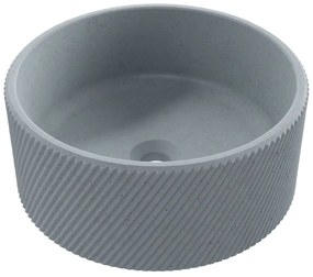 Umywalka betonowa nablatowa okrągła bez otworu na baterię 37 cm VIJA | różne kolory : Kolor - Ciemny szary