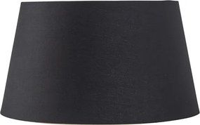 Abażur bawełniany czarny 32/25/18 ze złotym wnętrzem