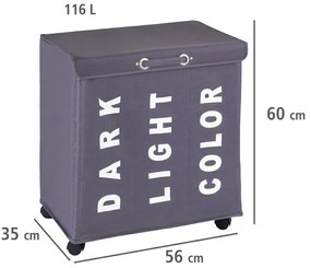 Pojemnik na pranie TRIVO GREY - aż 116 litrów, WENKO