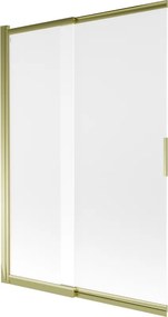 Mexen Fox parawan nawannowy 2-skrzydłowy przesuwny 120 x 150 cm, szron, złoty - 891-120-002-50-30