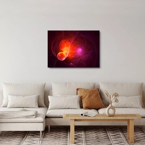 Obraz na szkle - nowoczesny obraz różowej abstrakcji (70x50 cm)