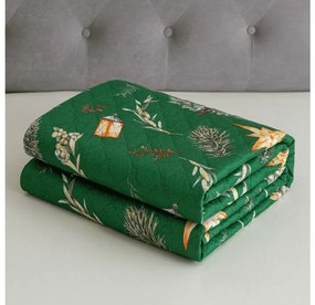 Narzuta na łóżko GREEN CHRISTMAS, zielony Rozmiar: 220 x 240 cm