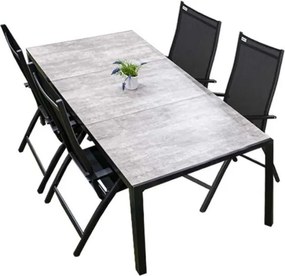 Doppler BERGAMO EXPERT zestaw mebli ogrodowych 4+1 antracyt